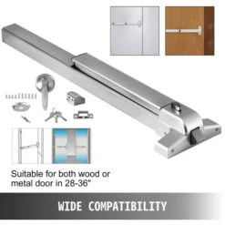 VEVOR Serrure Pousser Barre Urgence 71-91 Cm Appropriée Avec Poignée -Promos Matériel Boutique 69342640 4