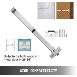 VEVOR Serrure Pousser Barre Urgence 71-91 Cm Porte Appropriée -Promos Matériel Boutique 69343017 4