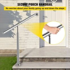 VEVOR Rampe Deescalier Main Courante Pour Escalier Exterieur En Acier Inoxydable Garde-corps Escalier Exterieur Rampe Deescalier Exterieur Porche Jardin Interieur (Acier Inoxydable 304, 1-2 Etapes) -Promos Matériel Boutique 69343360 3