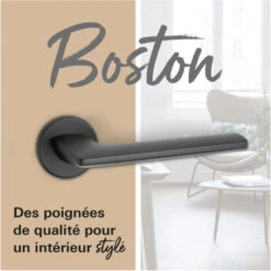 THIRARD - Paire De Béquilles Boston Pour Porte, Carré 7mm, Noir Mat 7 THIRARD - Paire De Béquilles Boston Pour Porte, Carré 7mm, Noir Mat -Promos Matériel Boutique 69498126 4