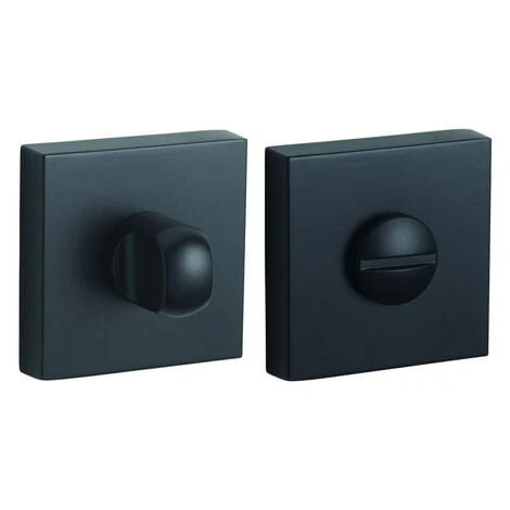 THIRARD - Paire De Rosaces Carrées Monza/Modena/Ginevra, 50x50mm, à Condamnation, Noir Mat 1 THIRARD - Paire De Rosaces Carrées Monza/Modena/Ginevra, 50x50mm, à Condamnation, Noir Mat