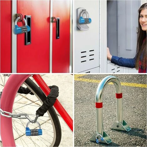 Ladacèe,Cadenas Code à 5 Chiffres Bleu (Lot De 2) - 6,5 X 2,5 Cm - Intérieur/Extérieur Réinitialisable Et Imperméable 5 Ladacèe,Cadenas Code à 5 Chiffres Bleu (Lot De 2) - 6,5 X 2,5 Cm - Intérieur/Extérieur Réinitialisable Et Imperméable – Image 5