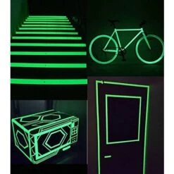 DENUOTOP 5M X 2CM Glow In The Dark Tape, Vert Lumineux Ruban Adhésif Autocollant, Ruban Phosphorescent, Fluorescente Nuit Autocollant, Amovible, Imperméable à L'eau, Photoluminescent -Promos Matériel Boutique 69640371 4