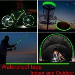 DENUOTOP 5M X 2CM Glow In The Dark Tape, Vert Lumineux Ruban Adhésif Autocollant, Ruban Phosphorescent, Fluorescente Nuit Autocollant, Amovible, Imperméable à L'eau, Photoluminescent -Promos Matériel Boutique 69640371 5