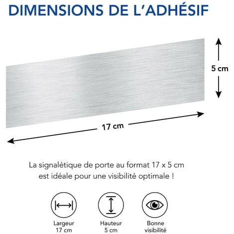 Pictogramme LOCAL POUBELLE (Q0120). Signalisation Porte - 170 X 50 Mm - Autocollant Souple Ou Plaque Alu Brossé 2mm. - Adhésif Aspect Aluminium Brossé 4 Pictogramme LOCAL POUBELLE (Q0120). Signalisation Porte - 170 X 50 Mm - Autocollant Souple Ou Plaque Alu Brossé 2mm. - Adhésif Aspect Aluminium Brossé – Image 4