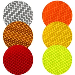 10Pcs Autocollants Réfléchissants D'avertissement Stickers Réfléchissants De Sécurité Stickers De Visibilité Nocturne Autocollants De Bande Imperméables Pour Véhicule, 5cm Ephé -Promos Matériel Boutique 70073715 4