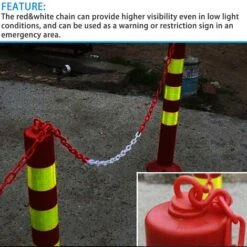 Chaîne D'Avertissement Plastique Rouge Et Blanc Chaîne De Signalisation Ephé -Promos Matériel Boutique 70239367 4