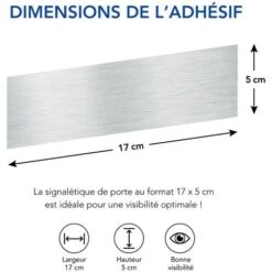 Pictogramme Local Electrique (Q0475). Signalisation Porte - 170 X 50 Mm - Autocollant Souple Ou Plaque Alu Brossé 2mm. - Adhésif Aspect Aluminium Brossé -Promos Matériel Boutique 70656020 4