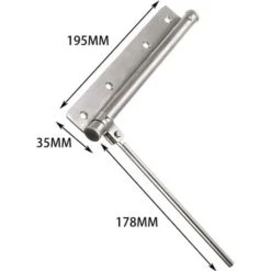 ELLE Ferme-Porte En Acier Inoxydable Force Réglable Fermeture Automatique De La Porte à Fermeture Diamètre Du Pilier Du Noyau 7MM Léger Et Solide Ferme Porte à Ressort Argent Durable. -Promos Matériel Boutique 70977727 3