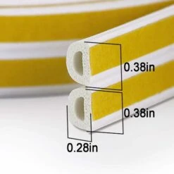 Joint Porte,Oi-FRIS Joint Fenêtre Pvc D Profil, Calfeutreur Les Porte Et Fenêtres Avec Forte Adhérence, Isoler Du Bruit Et Anti-intempéries, 6 Metres (Blanc) -Promos Matériel Boutique 71043610 3