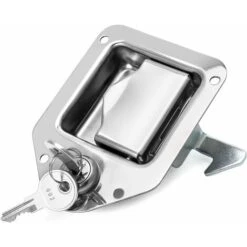 Verrou De Remorque En Acier Inoxydable Avec 2 Clés, 111mm X 83mm , Pour Caravane, Camion, Camping-car, Voiture De Patrouille