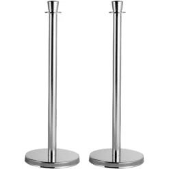 Poteaux De Guidage Chromés Lot De 2