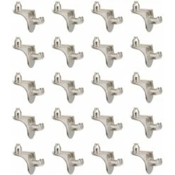 20x Taquet En Acier Finition Nickel Pour étagère équerre Tenon 5mm Support Attache Placard Meuble Armoire Fixation Universel