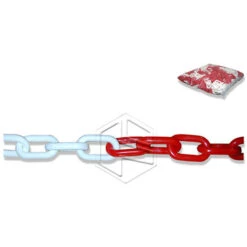Chaîne En Plastique Blanc Et Rouge 1 Sac Mt 25.