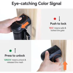 Barrière De Sécurité Enfant Extensible Barrière D'escalier Fermeture Facile H.84 X L.140 Cm Max. Noir -Promos Matériel Boutique 71626898 4