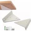 2 Pièces Supports Equerre Etagere,Console Pour étagère ,Supports Etagere Dissimulé Invisible,Support Etageres Murales Triangle, Pour Chambre À Coucher Salon (Blanc)