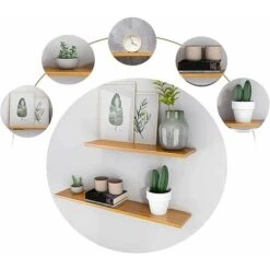 2 Pièces Supports Equerre Etagere,Console Pour étagère ,Supports Etagere Dissimulé Invisible,Support Etageres Murales Triangle, Pour Chambre À Coucher Salon (Blanc) -Promos Matériel Boutique 71768934 3
