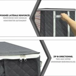 Lot De 9 Sac De Rangement Sous Vide Non Tisse XXL Gris -Promos Matériel Boutique 72050603 5