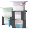 Lot De 7 Sac De Rangement Sous Vide Non Tisse XXL Gris