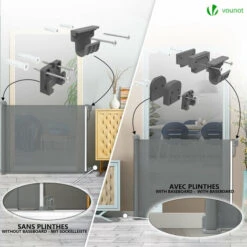 Barriere De Securite Retractable 180cm Gris -Promos Matériel Boutique 72050643 4