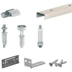 Système Coulissant Pliant SLID'UP 200 Pour Porte De Placard 2 Panneaux - Rail 756 Mm - 14 Kg