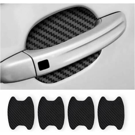 Lot De 4 Autocollants De Poignée De Porte De Voiture En Fibre De Carbone Anti-rayures Pour Porte De Voiture, Film De Protection De Poignée De Porte Automatique Non Marquant, Universel Pour La Plupart 1 Lot De 4 Autocollants De Poignée De Porte De Voiture En Fibre De Carbone Anti-rayures Pour Porte De Voiture, Film De Protection De Poignée De Porte Automatique Non Marquant, Universel Pour La Plupart