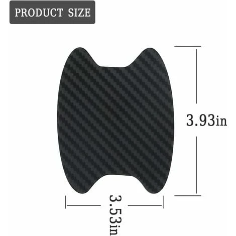 Lot De 4 Autocollants De Poignée De Porte De Voiture En Fibre De Carbone Anti-rayures Pour Porte De Voiture, Film De Protection De Poignée De Porte Automatique Non Marquant, Universel Pour La Plupart 2 Lot De 4 Autocollants De Poignée De Porte De Voiture En Fibre De Carbone Anti-rayures Pour Porte De Voiture, Film De Protection De Poignée De Porte Automatique Non Marquant, Universel Pour La Plupart – Image 2