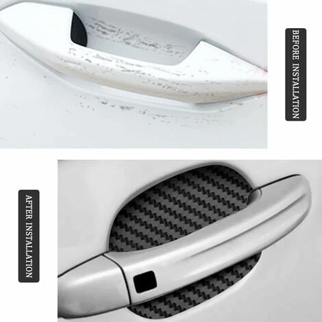 Lot De 4 Autocollants De Poignée De Porte De Voiture En Fibre De Carbone Anti-rayures Pour Porte De Voiture, Film De Protection De Poignée De Porte Automatique Non Marquant, Universel Pour La Plupart 5 Lot De 4 Autocollants De Poignée De Porte De Voiture En Fibre De Carbone Anti-rayures Pour Porte De Voiture, Film De Protection De Poignée De Porte Automatique Non Marquant, Universel Pour La Plupart – Image 5