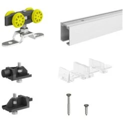 Système Coulissant Slid'UP 160 - Kit Complet Pour Porte Coulissante Simple Jusqu'à 750mm De Largeur Et Jusqu'à 60kg.
