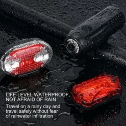 Feux De Vélo à LED Puissants, Feux De Vélo Avant Et Arrière, Feu Arrière étanche, 7 Modes D'éclairage, Adaptés à L'avertissement Arrière De Vélo De Route De Montagne -Promos Matériel Boutique 72725940 4