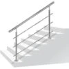 Froadp 80cm Mains Courantes à Angle Réglable, Rampe D'escalier En Acier Inoxydable, Rambarde Avec Anneau à Billes Et 2 Poteaux, Garde-corps à Tige Pour Escalier Balcon Terrasse Parapet(3 Crossbar)