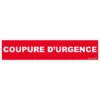 Panneau Coupure D'urgence - Rigide 330x75mm - 4121000