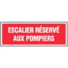 Panneau Escalier Réservé Aux Pompiers - Rigide 330x120mm - 4140544