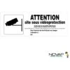 Panneau Attention Site Sous Vidéoprotection Avec Pictogramme - Rigide 330x120mm - 4140858