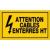 Panneau Attention Cables Enterres Haute Tension - Rigide 330x200mm - 4161303