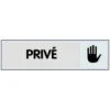 Plaquette Privé - Plexiglas Argent 170x45mm - 4320953