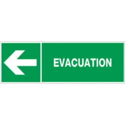 Panneau Evacuation Flèche Gauche - Rigide 450x150mm - 4030906