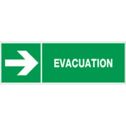 Panneau Evacuation Flèche Droite - Rigide 450x150mm - 4030913