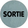 Plaquette De Porte Sortie (texte) - Aluminium Brosse Ø75mm - 4383255