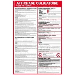 Panneau D'affichage Obligatoire Du Code Du Travail 400x600mm - 4300832