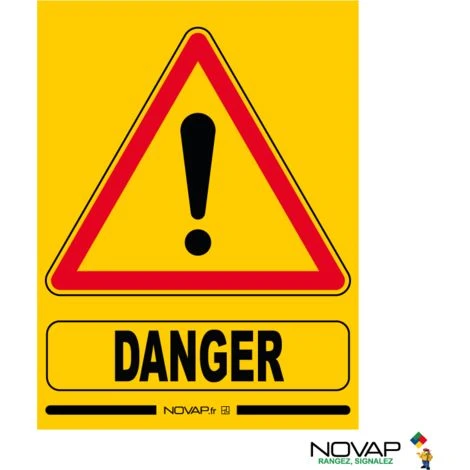 Panneau Eco Danger- Rigide 600 X 800mm - 3341003 1 Panneau Eco Danger- Rigide 600 X 800mm - 3341003