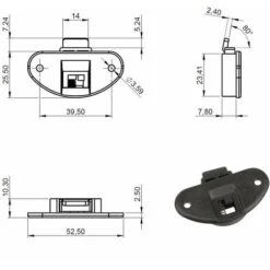 2x Garniture Complète Pour Porte Coulissante Monture Et Guide En Plastique Rail Fourniture Coulisse, Noir -Promos Matériel Boutique 73041663 3