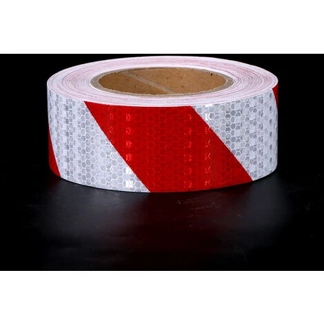 Promotion Ruban De Signalisation Rouge Et Blanc Bande Reflechissante Autocollante Avertissement De La Circulation Nuit De Autocollant Reflechissant Voiture Marquage Sol,5cm X 25m 5 Promotion Ruban De Signalisation Rouge Et Blanc Bande Reflechissante Autocollante Avertissement De La Circulation Nuit De Autocollant Reflechissant Voiture Marquage Sol,5cm X 25m – Image 5