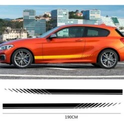 2 Pièces Autocollants De Modification De Carrosserie De Voiture Graphiques Vinyle Course Rayures Accessoires Décoratifs Autocollants -Promos Matériel Boutique 73832605 4