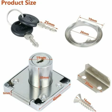 Lot De 4 Serrures à Came En Alliage De Zinc De 22 Mm Pour Placard, Tiroir Avec Clés Identiques Pour La Maison, Le Bureau, Les Meubles, Les Portes De Boîte Aux Lettres (22 Mm),Superma 2 Lot De 4 Serrures à Came En Alliage De Zinc De 22 Mm Pour Placard, Tiroir Avec Clés Identiques Pour La Maison, Le Bureau, Les Meubles, Les Portes De Boîte Aux Lettres (22 Mm),Superma – Image 2