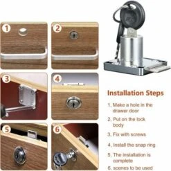 Lot De 4 Serrures à Came En Alliage De Zinc De 22 Mm Pour Placard, Tiroir Avec Clés Identiques Pour La Maison, Le Bureau, Les Meubles, Les Portes De Boîte Aux Lettres (22 Mm),Superma 7 Lot De 4 Serrures à Came En Alliage De Zinc De 22 Mm Pour Placard, Tiroir Avec Clés Identiques Pour La Maison, Le Bureau, Les Meubles, Les Portes De Boîte Aux Lettres (22 Mm),Superma -Promos Matériel Boutique 73921134 3