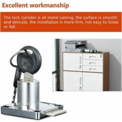 Lot De 4 Serrures à Came En Alliage De Zinc De 22 Mm Pour Placard, Tiroir Avec Clés Identiques Pour La Maison, Le Bureau, Les Meubles, Les Portes De Boîte Aux Lettres (22 Mm),Superma 8 Lot De 4 Serrures à Came En Alliage De Zinc De 22 Mm Pour Placard, Tiroir Avec Clés Identiques Pour La Maison, Le Bureau, Les Meubles, Les Portes De Boîte Aux Lettres (22 Mm),Superma -Promos Matériel Boutique 73921134 4