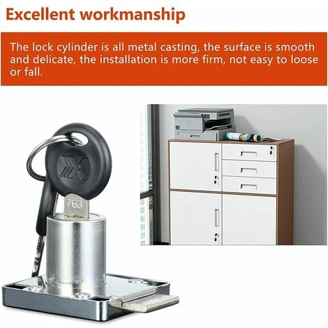 Lot De 4 Serrures à Came En Alliage De Zinc De 22 Mm Pour Placard, Tiroir Avec Clés Identiques Pour La Maison, Le Bureau, Les Meubles, Les Portes De Boîte Aux Lettres (22 Mm),Superma 4 Lot De 4 Serrures à Came En Alliage De Zinc De 22 Mm Pour Placard, Tiroir Avec Clés Identiques Pour La Maison, Le Bureau, Les Meubles, Les Portes De Boîte Aux Lettres (22 Mm),Superma – Image 4