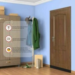 Bas De Porte Adhésif Souple En Silicone Isolation Thermique Bande D'étanchéité Anti-bruit Anti-poussière Air Froid Anti-souris Fourmi Cafard Insectes (100 Cm X 5 Cm Noir) -Promos Matériel Boutique 74618943 3