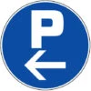 Panneau Parking (flèche Gauche) - Rigide Ø300mm - 4061313